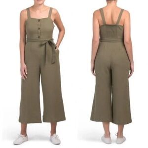 NWT Rachel Zoe Olive Cotton Jumpsuit